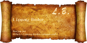 Lippay Bodor névjegykártya